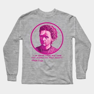 Marie Curie Portrait Long Sleeve T-Shirt